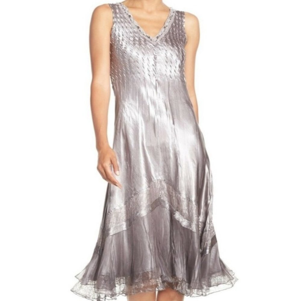 Komarov Embellished Beads Dress